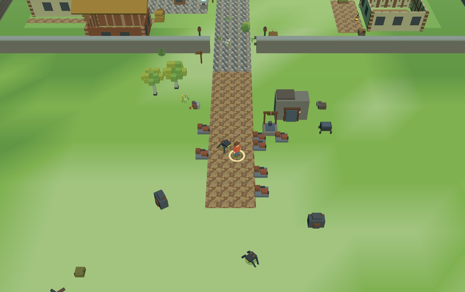 A salvage field outside the walls, scattered with the wrecks of old machines.
